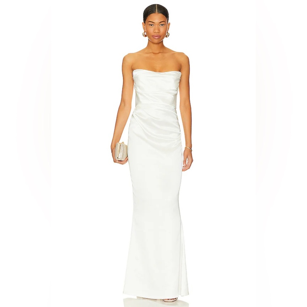 Nookie Emelie Strapless Gown in White